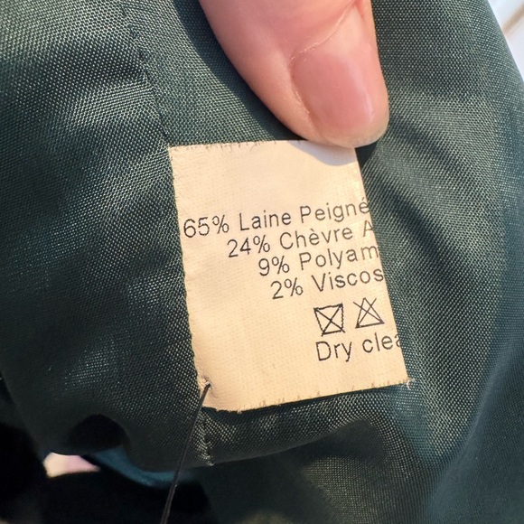 Vintage Thierry Mugler Green Tweed Wool Jacket Size 42 - Picture 3 of 12